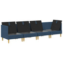 Modulsofa sæt med opbevaring 4 pcs Blå Stof