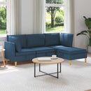 Modulsofa sæt med opbevaring 4 pcs Blå Stof