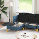 Modulsofa sæt med opbevaring 5 pcs Blå Stof