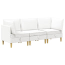 Modulsofa sæt med opbevaring 3 pcs Hvid Stof