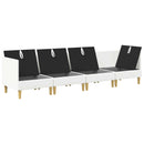 Modulsofa sæt med opbevaring 4 pcs Hvid Stof