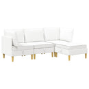 Modulsofa sæt med opbevaring 4 pcs Hvid Stof