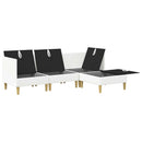 Modulsofa sæt med opbevaring 4 pcs Hvid Stof