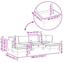 Møbelssæt til stuen 6 pcs Mørkegrå Stof