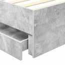 Sengestel med skuffe Beton Grå 75 x 190 cm Ingeniørtræ