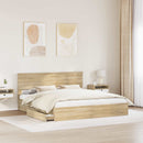 Opbevaringsseng Sonoma eg 180 x 200 cm Konstrueret træ