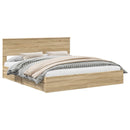 Opbevaringsseng Sonoma eg 180 x 200 cm Konstrueret træ