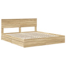 Opbevaringsseng Sonoma eg 180 x 200 cm Konstrueret træ