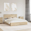 Opbevaringsseng Sonoma eg 160 x 200 cm Konstrueret træ