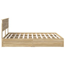 Opbevaringsseng Sonoma eg 160 x 200 cm Konstrueret træ