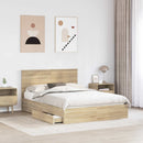 Opbevaringsseng Sonoma eg 140 x 200 cm Konstrueret træ