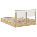 Opbevaringsseng Sonoma eg 140 x 200 cm Konstrueret træ