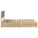 Opbevaringsseng Sonoma eg 140 x 190 cm Konstrueret træ