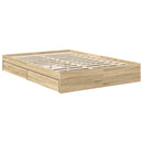 Opbevaringsseng Sonoma eg 135 x 190 cm Konstrueret træ