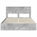 Opbevaringsseng Beton Grå 135 x 190 cm Konstrueret træ
