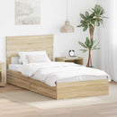 Opbevaringsseng Sonoma eg 100 x 200 cm Konstrueret træ