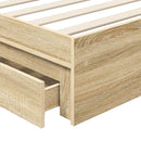 Opbevaringsseng Sonoma eg 90 x 200 cm Konstrueret træ