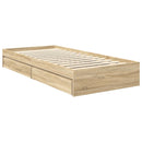 Opbevaringsseng Sonoma eg 90 x 200 cm Konstrueret træ