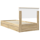 Opbevaringsseng Sonoma eg 90 x 190 cm Konstrueret træ