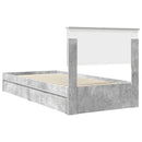 Opbevaringsseng Beton Grå 90 x 190 cm Konstrueret træ