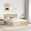 Sengestel med hovedgærde Sonoma eg 150 x 200 cm Massiv fyrretræ