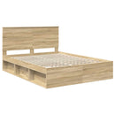 Sengestel med hovedgærde Sonoma eg 150 x 200 cm Massiv fyrretræ