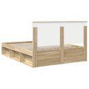 Sengestel med hovedgærde Sonoma eg 150 x 200 cm Massiv fyrretræ