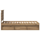 Sengestel med hovedgærde Artisan eg 75 x 190 cm Massiv fyrretræ