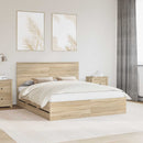 Sengestel med skuffe Sonoma eg 160 x 200 cm Ingeniørtræ
