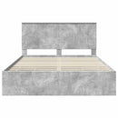 Sengestel med skuffe Beton Grå 150 x 200 cm Ingeniørtræ