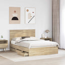 Sengestel med skuffe Sonoma eg 140 x 200 cm Ingeniørtræ