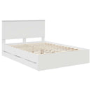 Sengestel med skuffe Hvid 140 x 190 cm Ingeniørtræ