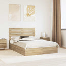 Opbevaringsseng Sonoma eg 140 x 190 cm Konstrueret træ