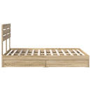 Opbevaringsseng Sonoma eg 140 x 190 cm Konstrueret træ