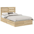 Opbevaringsseng Sonoma eg 120 x 200 cm Konstrueret træ