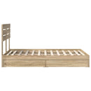 Opbevaringsseng Sonoma eg 120 x 200 cm Konstrueret træ