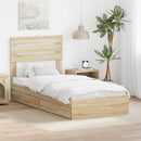 Opbevaringsseng Sonoma eg 90 x 190 cm Konstrueret træ
