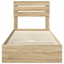 Opbevaringsseng Sonoma eg 90 x 190 cm Konstrueret træ