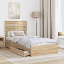 Opbevaringsseng Sonoma eg 75 x 190 cm Konstrueret træ