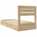 Opbevaringsseng Sonoma eg 75 x 190 cm Konstrueret træ