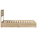 Opbevaringsseng Sonoma eg 75 x 190 cm Konstrueret træ