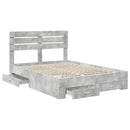 Sengestel med skuffe med hovedgærde Konstrueret træ