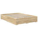 Sengestel med skuffe Sonoma eg 140 x 190 cm Konstrueret træ