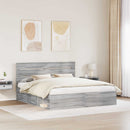 Sengestel Grå Sonoma 200 x 200 cm Massiv fyrretræ