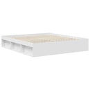 Sengestel med hovedgærde Hvid 180 x 200 cm Massiv fyrretræ