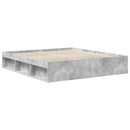 Sengestel med hovedgærde Beton 180 x 200 cm Massiv fyrretræ