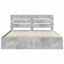 Sengestel med hovedgærde Beton 180 x 200 cm Massiv fyrretræ