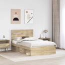 Sengestel med hovedgærde Sonoma 120 x 190 cm Massiv fyrretræ