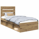 Sengestel med hovedgærde Artisan eg 90 x 200 cm Massiv fyrretræ
