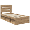 Sengestel med hovedgærde Artisan eg 90 x 200 cm Massiv fyrretræ
